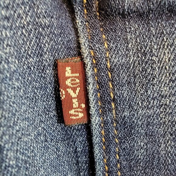 Levis Mid Rise Skinny Jeans Denim Womens Size 6 28Wx28I Blue Dark Wash EUC - Picture 5 of 10